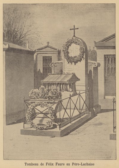 Graf van president Felix Faure op de begraafplaats Père Lachaise, Parijs door French School